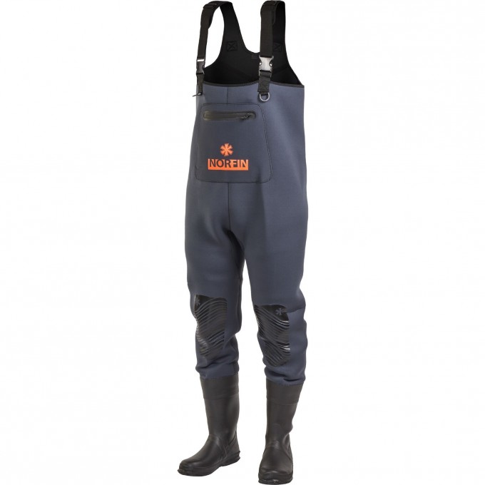 Полукомбинезон забродный NORFIN SHADOW NEOPRENE BOOTFOOT р.40-S с сапогами 83500-40-S